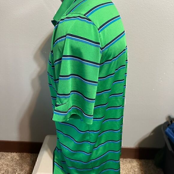 Nike DriFit Tour Performance Short Sleeve Striped Polo - Picture 3 of 5